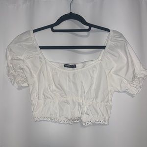 White off the shoulder top